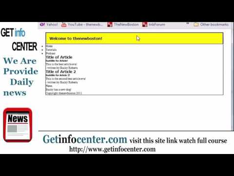 HTML5 How To Create Navigation With Styling Video Tutorial 11th