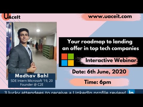 Your roadmap to landing  an offer in top tech companies| Madhav Bahl