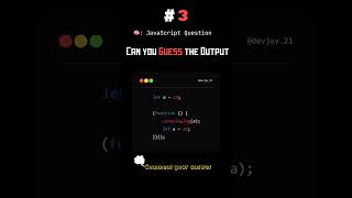 Can You Guess the Output? 🤯| JavaScript Brain Teaser3 #javascript #programmingquiz #javascriptshorts