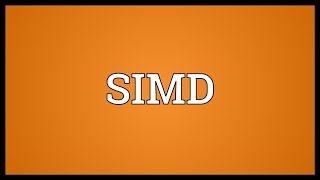 SIMD Meaning