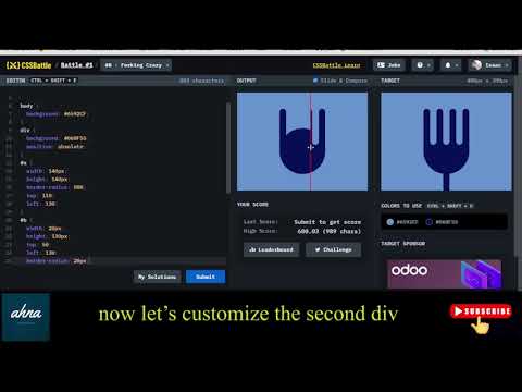 Learn css by practicing | css battle challenge #8 forkin crazy