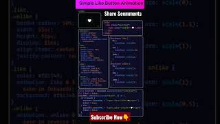 |software developer tricks |Simple Button Animation#viral#code  @CodeWithHarry#brilliantdeveloper