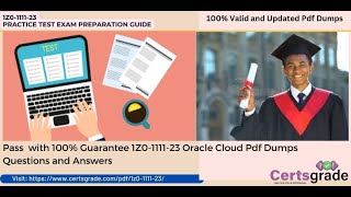 Latest and Updated 2023 1Z0-1111-23 Oracle Cloud Exam Pdf Dumps Questions and Answers