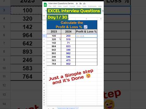 Excel Interview question Day 1/30 #excel #exceltips #excelformula #exceltricks #trending #viralvideo