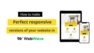 How to make perfect responsive version of your website in WebWave - using sections