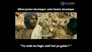 When junior developer ask senior developer😆| Developermemes | sofwaretestingmemes| Funnyvideos😂