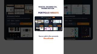 ReactJS, TailwindCSS, Framer Motion | Portfolio Website with Advanced Animations #shorts#shortvideo
