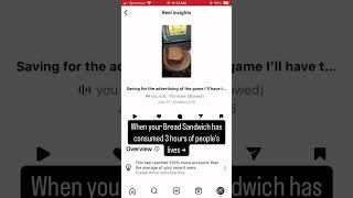 Bread Sandwich consumes people’s lives on Instagram - 3 hours in 16 seconds - #AI #program #gamedev