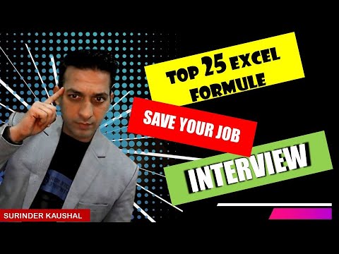 Top 25 Excel Formula YOU MUST KNOW | Excel Formula For Job Interview #excelformulaforjobinterview
