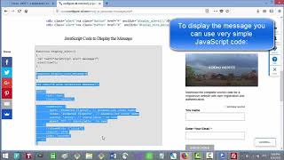 How to display a nice JavaScript message