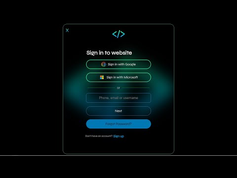 Awesome Neon Login Form Using Pure HTML & CSS