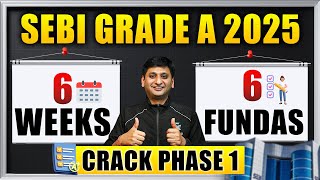 SEBI Grade A 2025 Preparation Strategy For Phase 1 | How To Clear SEBI Grade A Phase 1 in 6 Weeks?