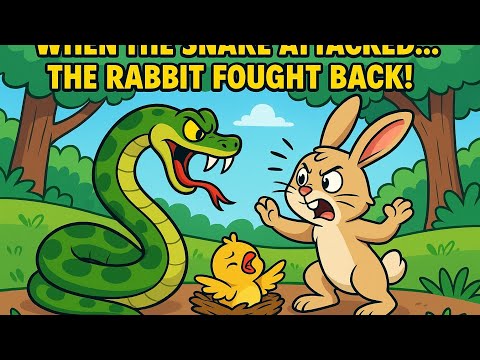 Tiny Sparrow Chicks in Danger And Then Came the Rabbit #trending #animalrescue #animation