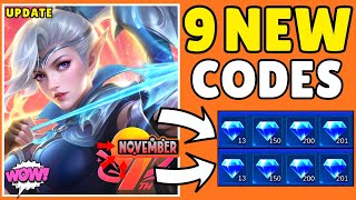 Mobile Legends Redeem codes November, 2025 - MLBB Diamond Codes + Promo Diamonds Anniversary 2025