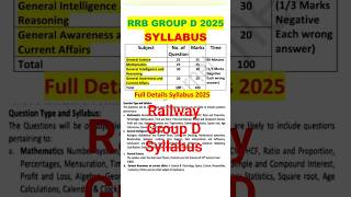 RRB GROUP D SYLLABUS | railway group d syllabus | railway syllabus | rrb group d exam pattern #rrb