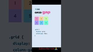 CSS GRID GAP Property.💪 #css #style #coding #shorts