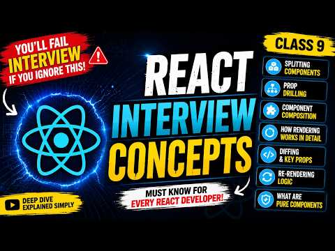 React class 9 | React Interview Concepts Explained