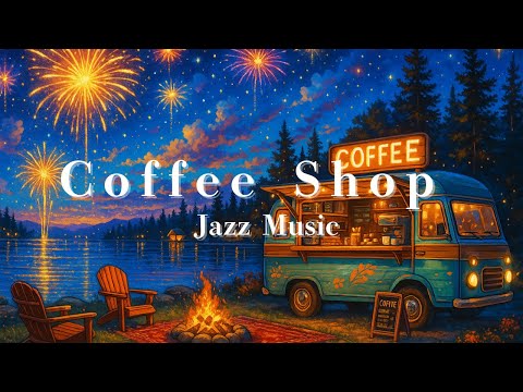3 Hours of Relaxing Night Jazz | Campfire BGM for Cozy Evenings by the Lake