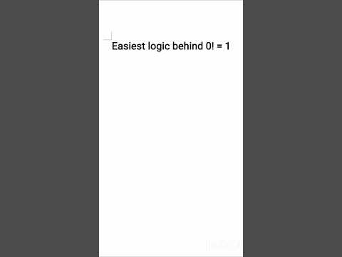 why 0! = 1 #mathshorts #algebra #easymathtricks #factorial #quickmathtips #maths