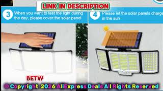 Super Bright Solar Motion Sensor Light Review | 328/348 LED Outdoor Waterproof Garden Wall Light
