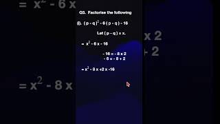 Tamil Nadu 9th Std Math Solutions: Algebra - Factorisation Exercise 3 6 Q3i
