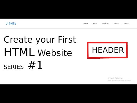 HTML, CSS one page website Part#1