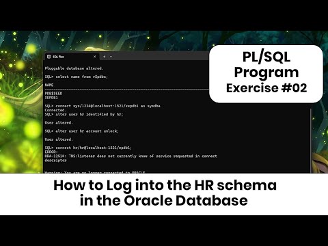 How to log into the HR schema in the oracle database