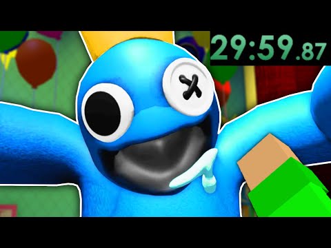 I Tried To Speedrun Roblox Rainbow Friends...
