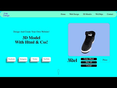 Html & Css Website with 3D Models