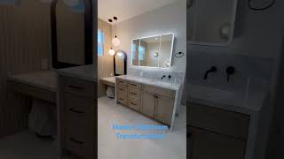 Master Bathroom Transformation #bathroomremodel #homeremodeling #europeanstyle #customdesign #IUR