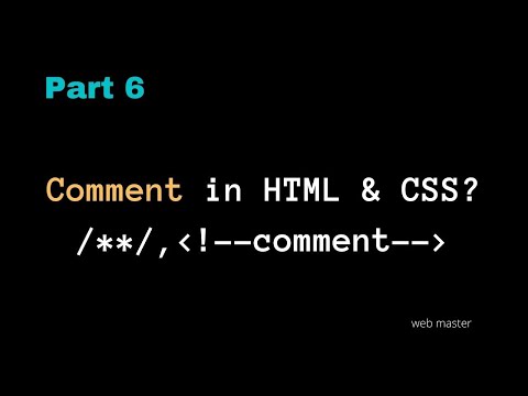 Comment in HTML and CSS | how to use comment in code