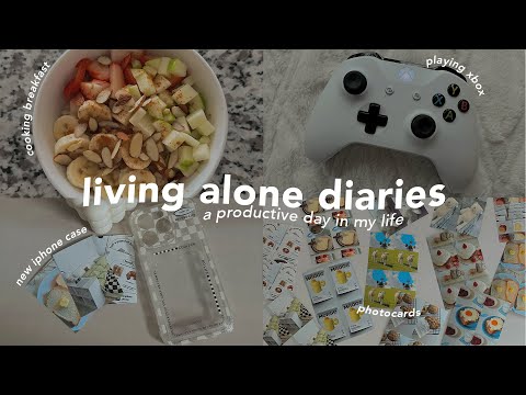 living alone diaries ☁️🌱 | aesthetic vlog, studying, new phone case
