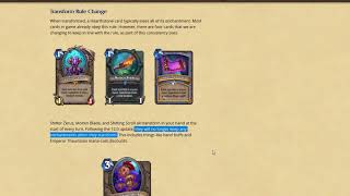 Hearthstone: Dev Insights 12.0 Major Tweaks