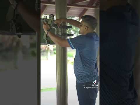 Outdoor monitor pole mount