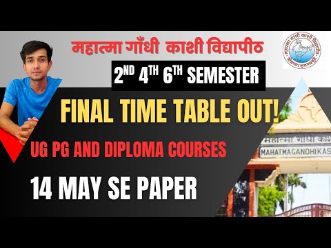 MGKVP TIME TABLE 2025 | 2/4/6 SEMESTER | OFFICIAL | EVEN SEMESTER EXAM DATE | BA BSC BCOM BBA |
