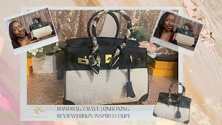 Handbag Crave| Unboxing Review|Birkin Inspired Dupe #handbagreview #designerdupes