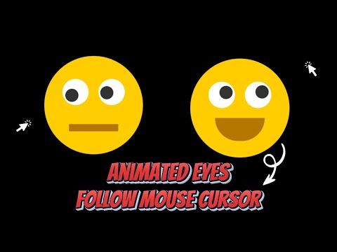 Animated Eyes Follow Cursor | HTML, CSS & JavaScript Tutorial 🎯 #csseffects