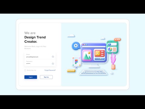 Figma website ui design | Website Login ui design | how to design website