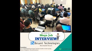Mega Python Campus Interview  Held at Besant Technologies Marathahalli Bangalore 🔥🔥
