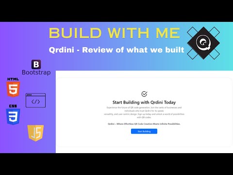Build with me - Preview Qrdini Landing Page