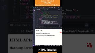 HTML Tutorial - Lesson 79: HTML APIs - Geolocation: Errors and Rejections Part 3  #html5 #js #css
