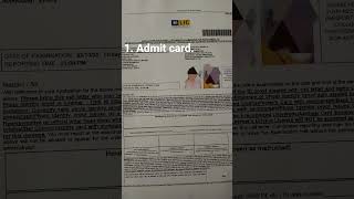 documents required to carry for exam#licaaoprelims #study #documents #ytshorts #ytvideo #knowledge 📚