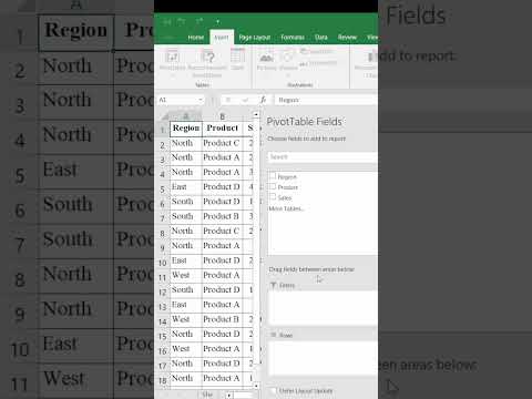 Excel Shortcut: Create Pivot Table in Seconds (Hindi + Demo) 💻 #pivot #microsoftexcel #excel