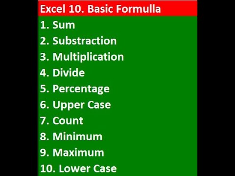 10 Most Used Formulas in MS Excel |Urdu| Hindi, #msoffice , #computereducation , Best Excel Formula