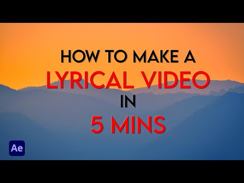 Make a LYRICAL VIDEO in 5 Minutes