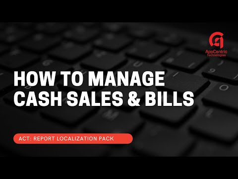 ACT: Report Localization Pack - Cash Sales & Bills Management