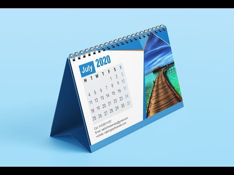 How to Design Professional Desk Photo Calendar - Photoshop Tutorial