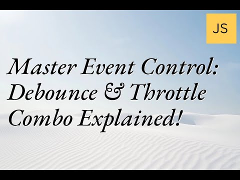 Master Event Control: Debounce & Throttle Combo Explained! #TechTips #JavaScript #WebDev