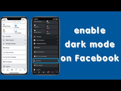 how to enable dark mode on Facebook