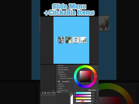 Unity Slide menu with Clickable Items #madewithunity #free #gamedev #unitynocode  #tutorial #easy
